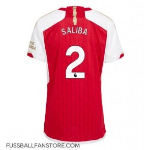 Arsenal William Saliba #2 Replik Heimtrikot Damen 2023-24 Kurzarm